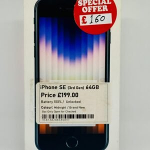iPhone SE (3rd Generation) 64GB Midnight, Brand New, Unlocked