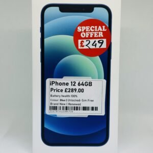 iPhone 12 64GB Blue, Brand New, Unlocked
