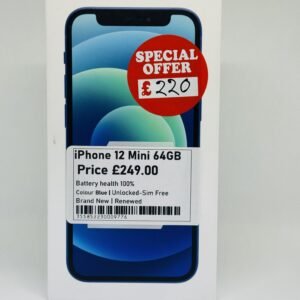 iPhone 12 mini 64GB Blue, Brand New, Unlocked